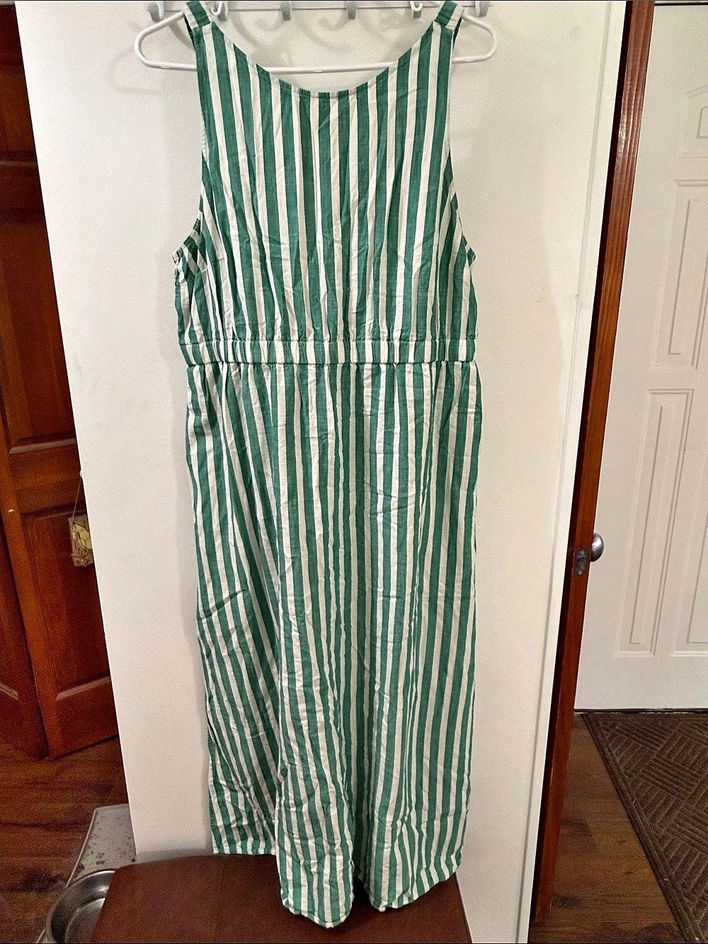 Universal Thread Smocked A-Line Maxi Striped Cotton Dress.
